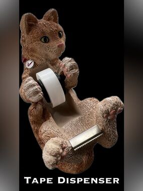 🐈VTG 1998 House Pets "Archie" Limited Edition Resin Cat Tape Dispenser